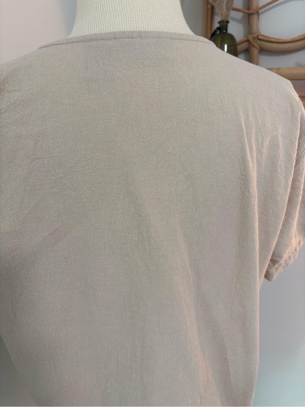 100% Cotton Butterfly Embroidered Button-Front Top - Picture 8 of 11